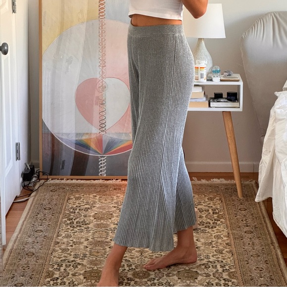 Mes Demoiselles flowy silver sparkly pants size 1 (small) - Picture 2 of 4